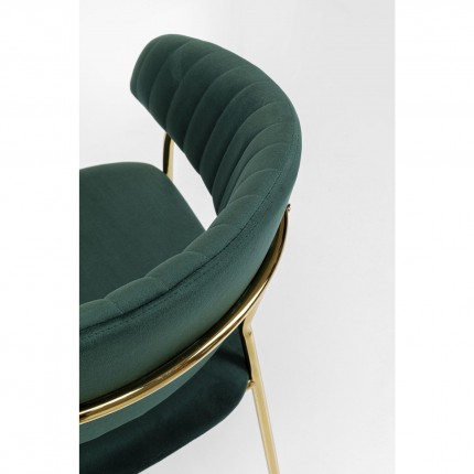 Chaise avec accoudoirs Belle velours vert Kare Design