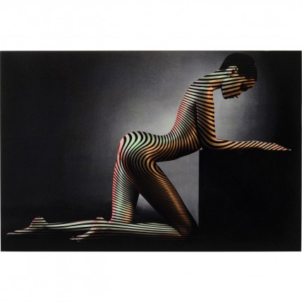 Tableau en verre femme illusion 120x80cm Kare Design