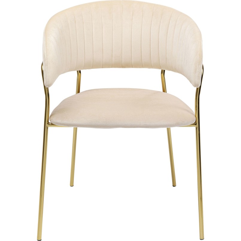 Chaise a./acc. Belle crème (2/set)