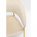 Chaise avec accoudoirs Belle velours crème Kare Design