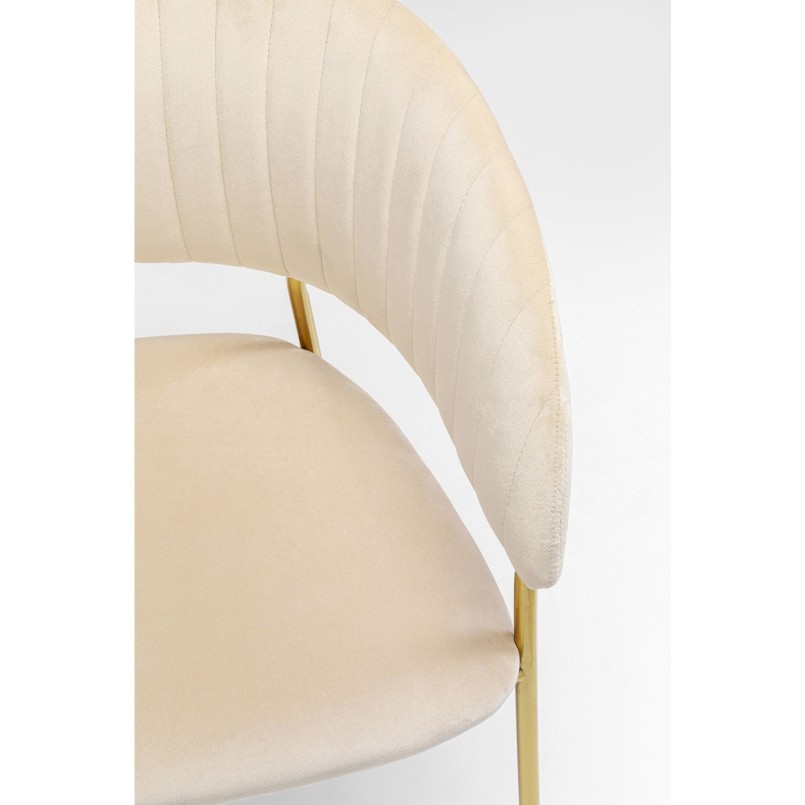 Chaise a./acc. Belle crème (2/set)
