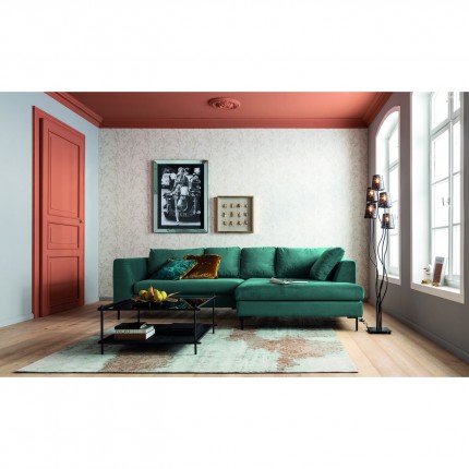 Canapé d'angle Gianna 290cm droite velours vert Kare Design