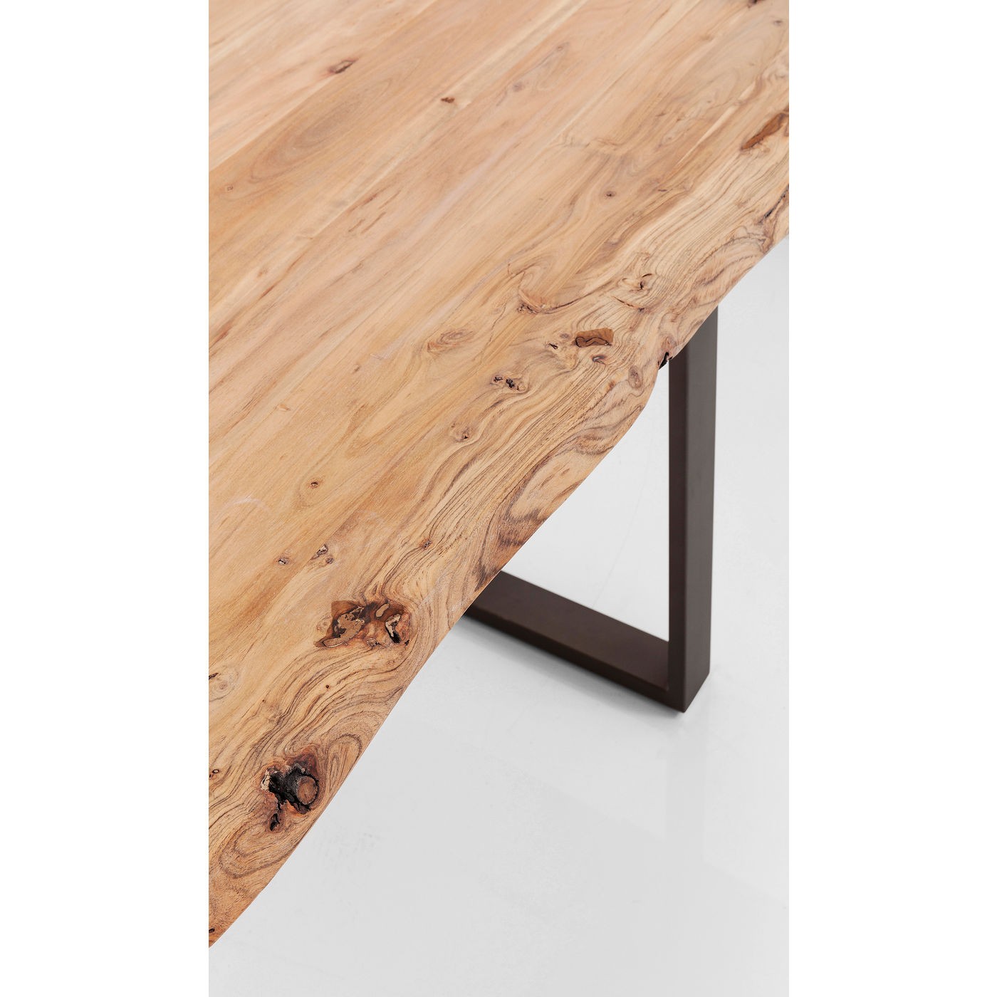 Table de bar Harmony acacia acier 160x80cm Kare Design