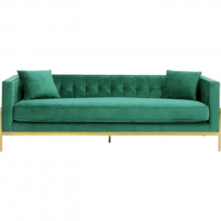 Canapé Loft 3 places velours vert Kare Design