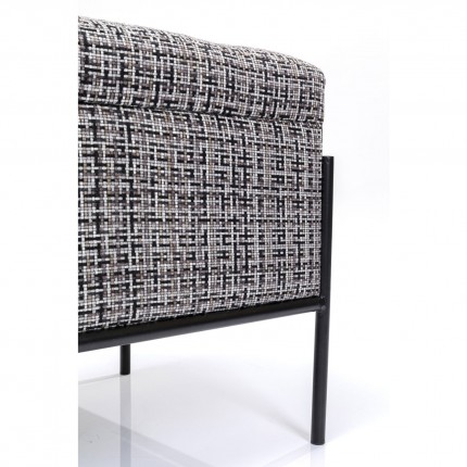 Banc-coffre Iceland blanc et noir 80x40cm Kare Design