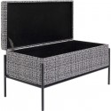 Banc-coffre Iceland blanc et noir 80x40cm Kare Design