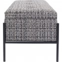 Banc-coffre Iceland blanc et noir 80x40cm Kare Design