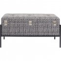 Banc-coffre Iceland blanc et noir 80x40cm Kare Design