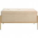 Banc-coffre Buttons beige 80x40cm Kare Design