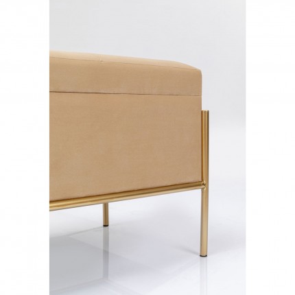 Banc-coffre Buttons beige 80x40cm Kare Design