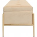 Banc-coffre Buttons beige 80x40cm Kare Design