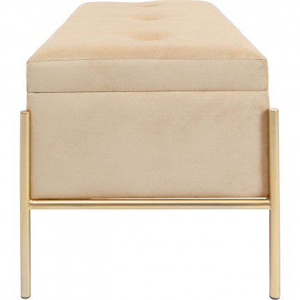 Banc-coffre Buttons beige 80x40cm Kare Design