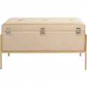 Banc-coffre Buttons beige 80x40cm Kare Design