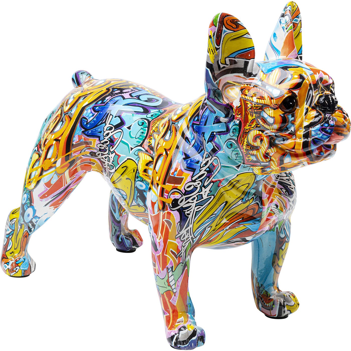 Déco Bulldog graffiti jaune Kare Design