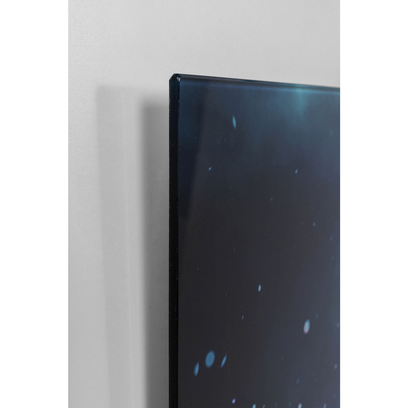 Tableau en verre chien dans l'espace 80x60cm Kare Design