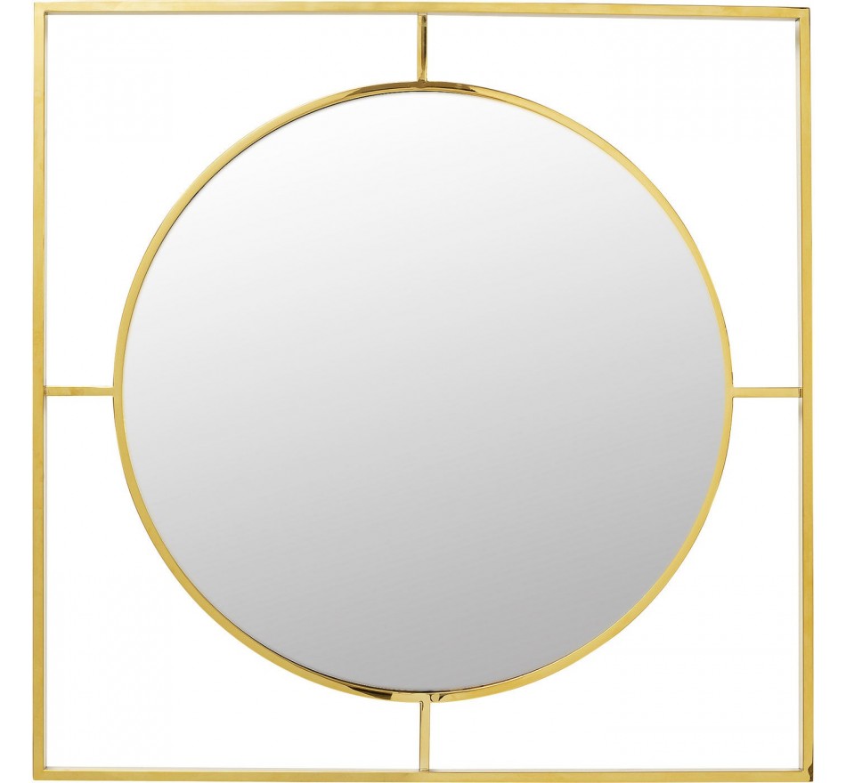 Miroir Stanford rond doré 90cm Kare Design