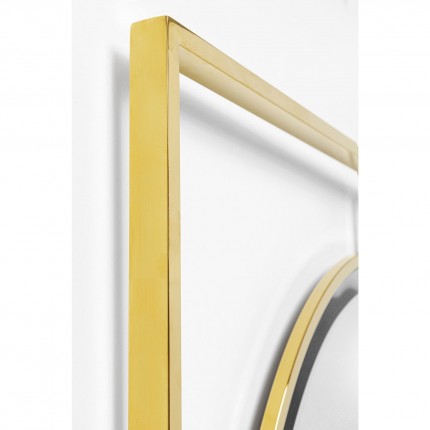 Miroir Stanford rond doré 90cm Kare Design