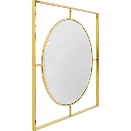 Miroir Stanford rond doré 90cm Kare Design