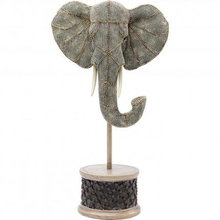 Déco tête éléphant perles 49cm Kare Design