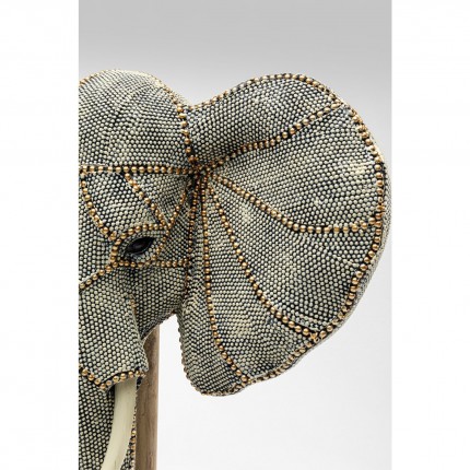 Déco tête éléphant perles 49cm Kare Design