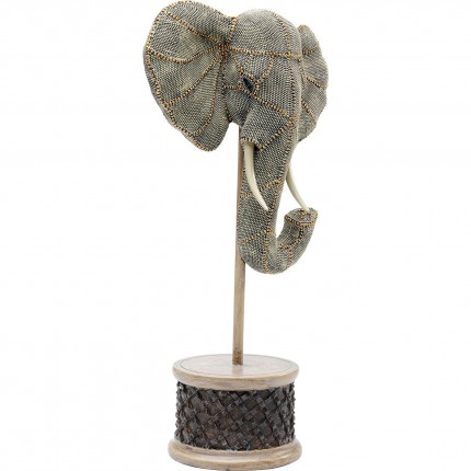 Déco tête éléphant perles 49cm Kare Design