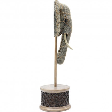Déco tête éléphant perles 49cm Kare Design