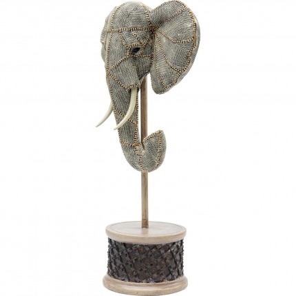 Déco tête éléphant perles 49cm Kare Design