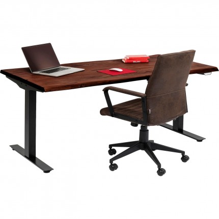 Desk Smart Harmony walnut black 200x100cm Kare Design