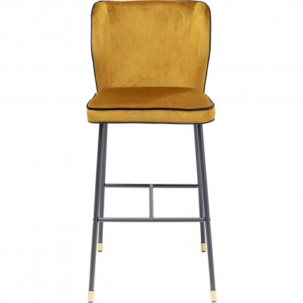 Tabouret de bar Irina velours ocre Kare Design