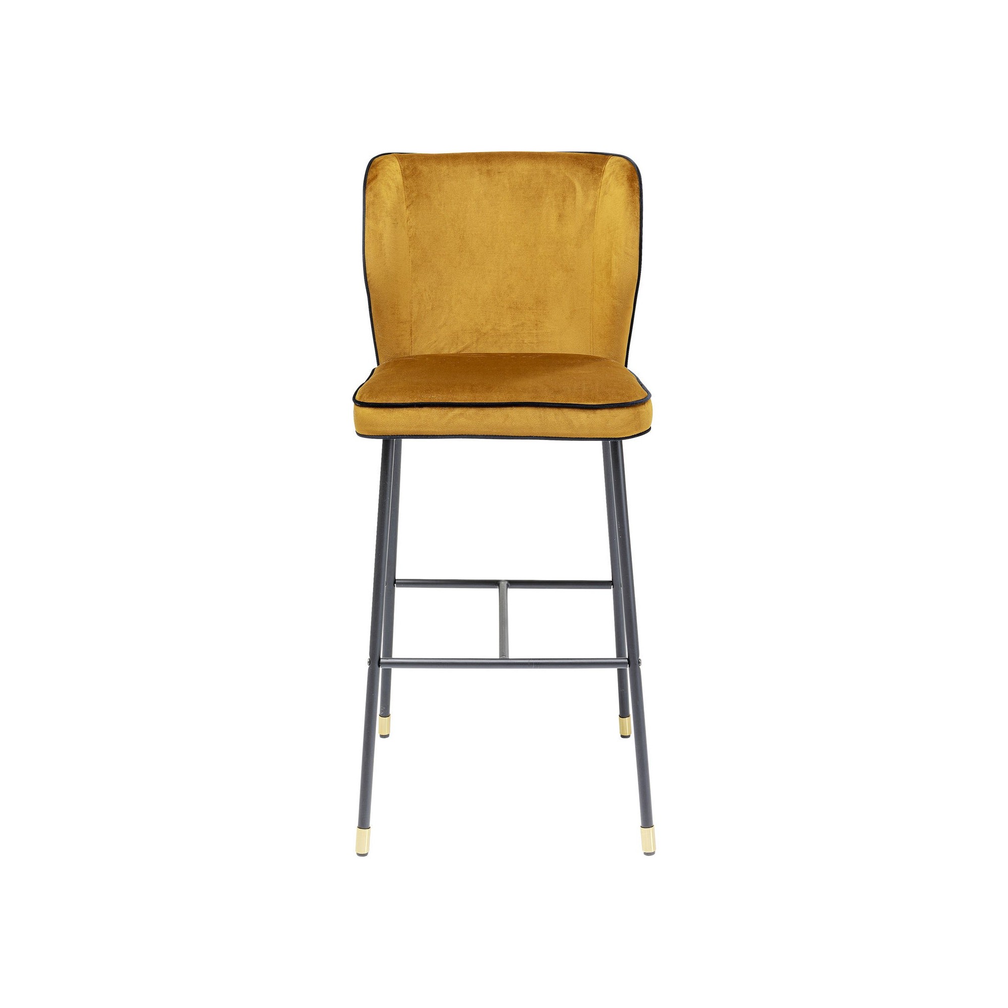 Tabouret de bar Stavanger velours jaune Kare Design