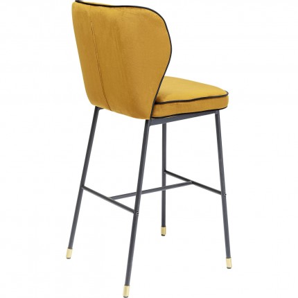 Tabouret de bar Irina velours ocre Kare Design