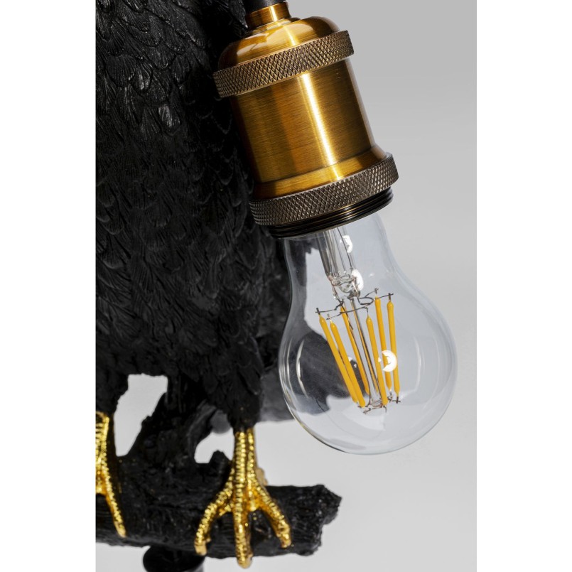 Lampe de table Corbeau noir perché Kare design