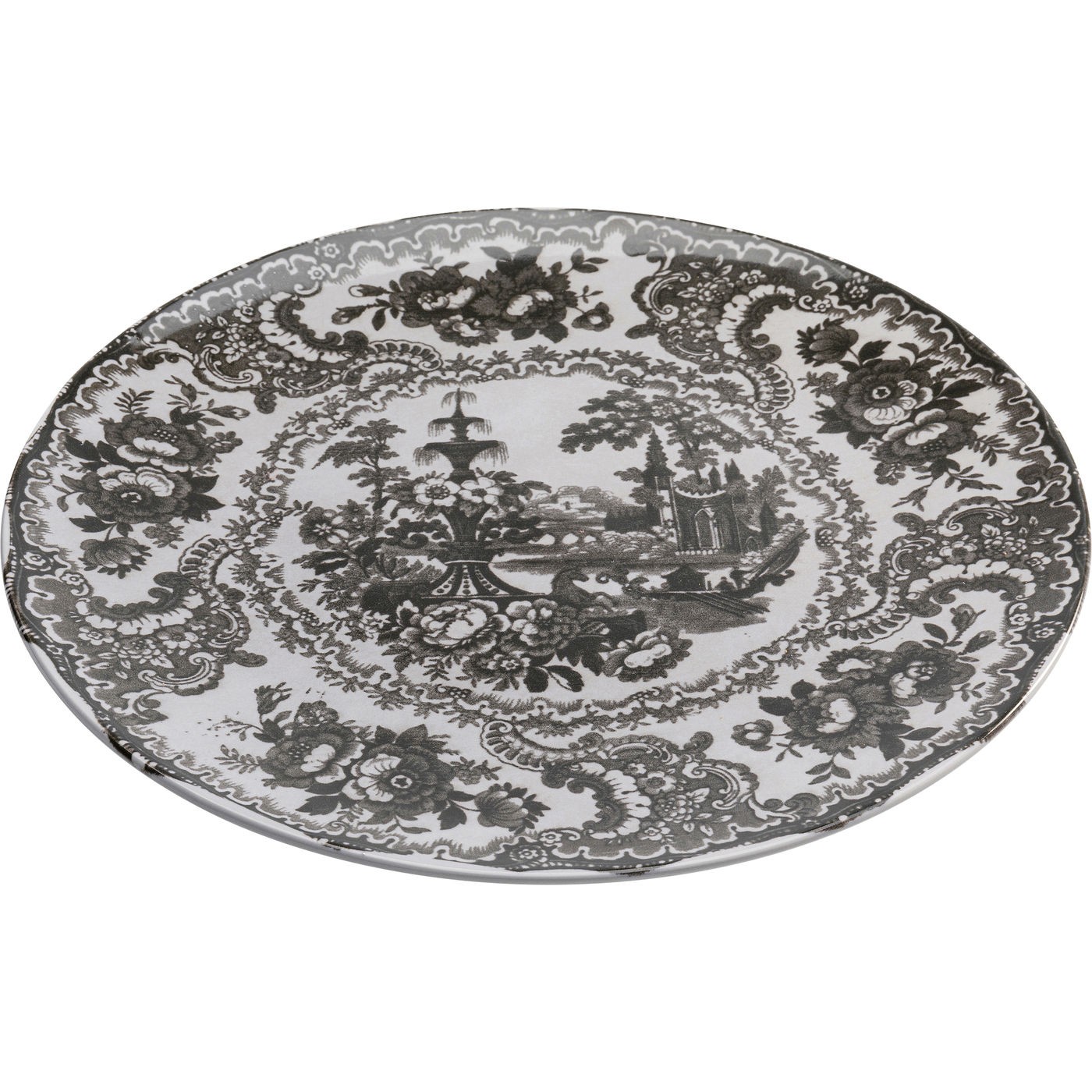 Assiettes Sakura grises 22cm set de 4 Kare Design