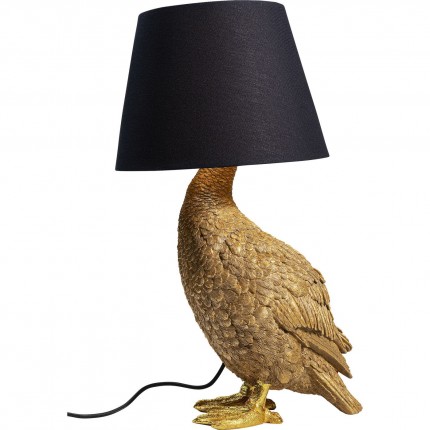 Lampe canard doré et noir Kare Design