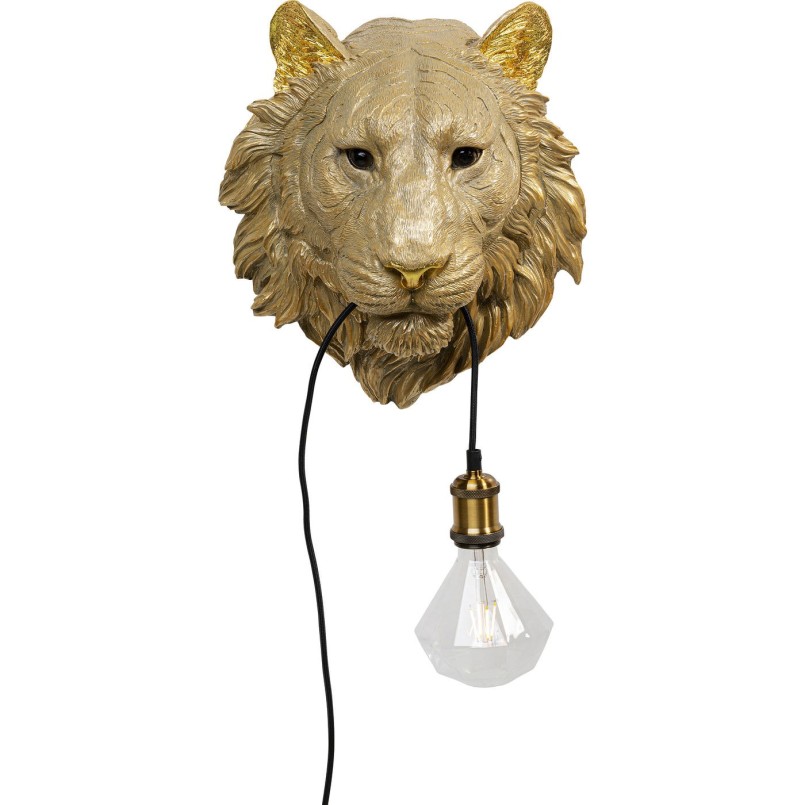 Applique murale lion doré Kare Design