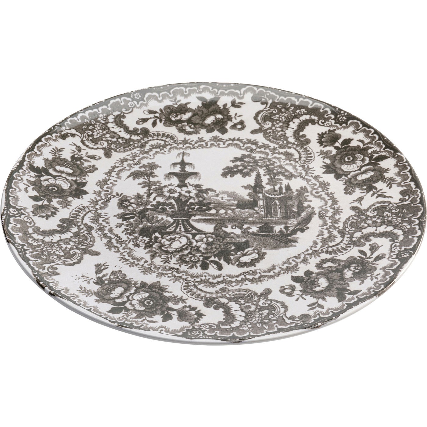 Assiettes Sakura grises 27cm set de 4 Kare Design