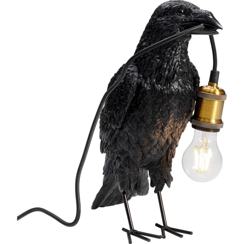 Lampe de table corbeau noir Kare Design