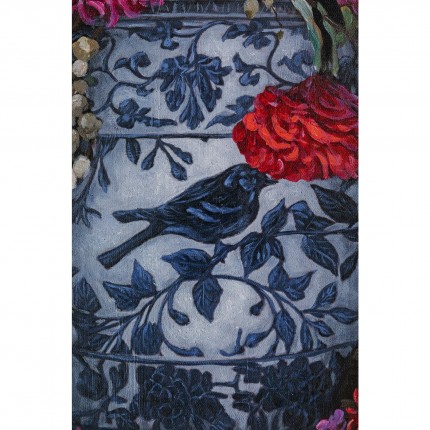 Tableau Touched fleurs vase 90x120cm Kare Design
