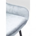 Chaise East Side velours gris 52cm Kare Design