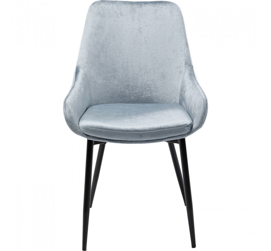 Chaise East Side velours gris 52cm Kare Design
