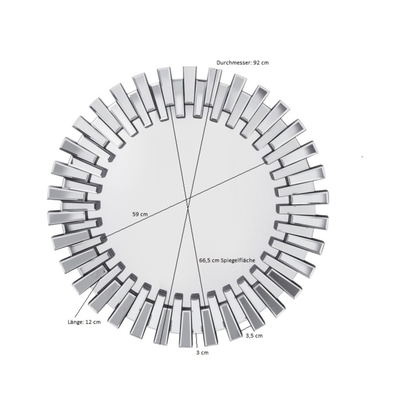 Mirror Sprocket Ø92cm Kare Design