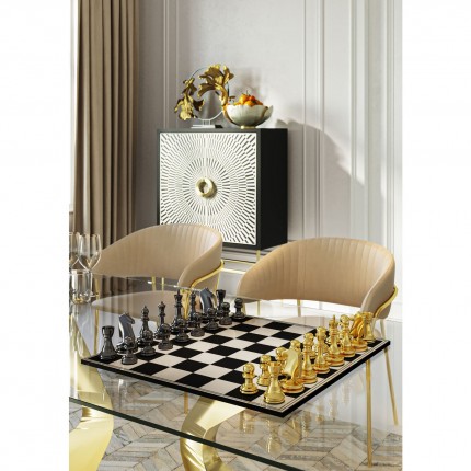 Jeu d'échecs noir vs doré Kare Design