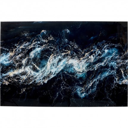 Tableau en verre mer agitée 150x100cm Kare Design