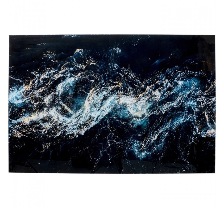 Tableau en verre mer agitée 150x100cm Kare Design