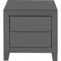 Chevet Luxury Push 2 tiroirs gris Kare Design