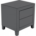 Chevet Luxury Push 2 tiroirs gris Kare Design