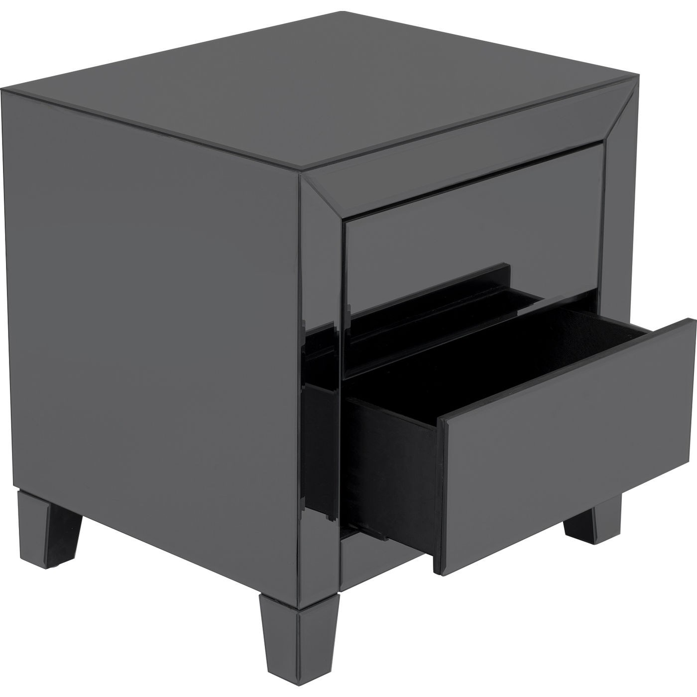 Chevet Luxury Push 2 tiroirs gris Kare Design