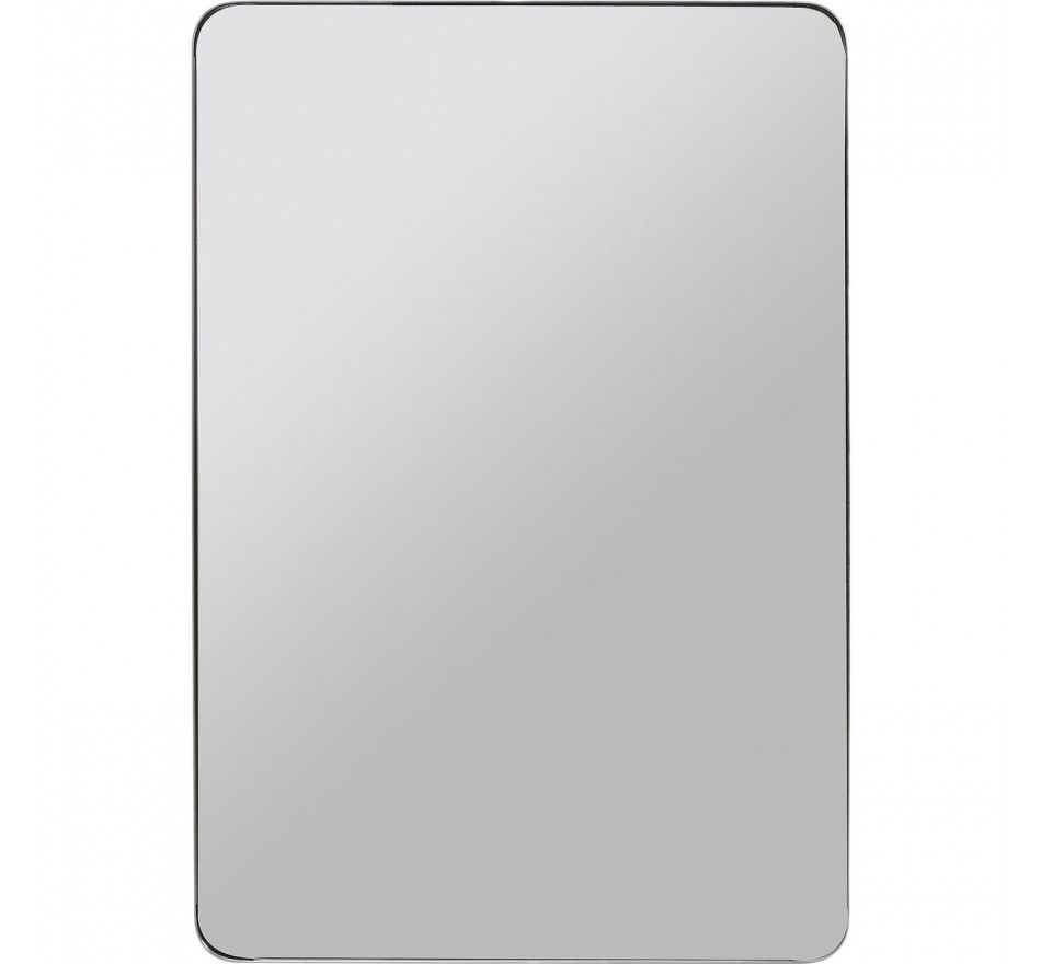 Miroir Curve rectangulaire chrome 120x80cm Kare Design