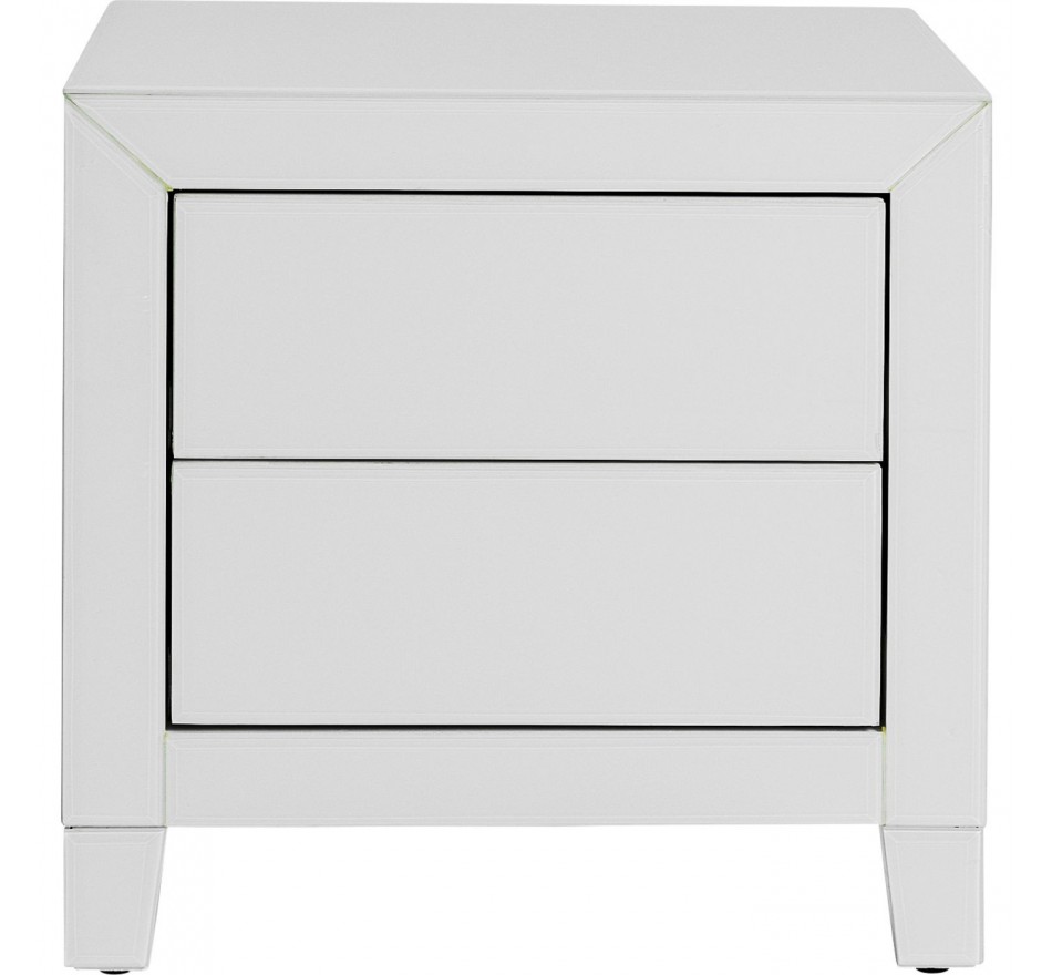 Chevet Luxury Push 2 tiroirs blanc Kare Design