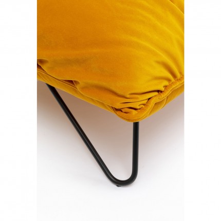 Fauteuil Port Pino velours jaune Kare Design